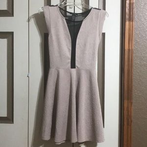 Beige and black dress